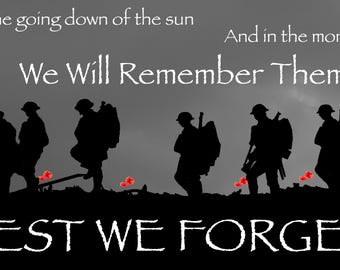 Lest We Forget 4 Soldati 5ft X 3ft Commemorazione Giorno Bandiera - Foto 10