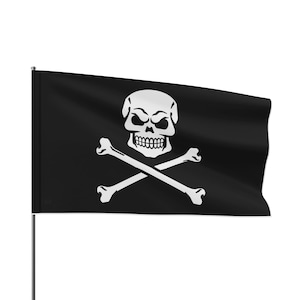 Skull & Crossbones 5ft x 3ft Polyester Flag | Jolly Roger Pirate | Fast Dispatch