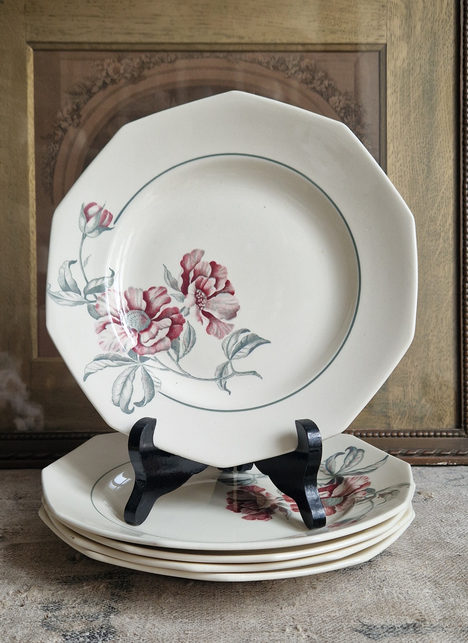 Saint Amand ディナープレートBOUQUET St amand ceranord - Etsy 日本