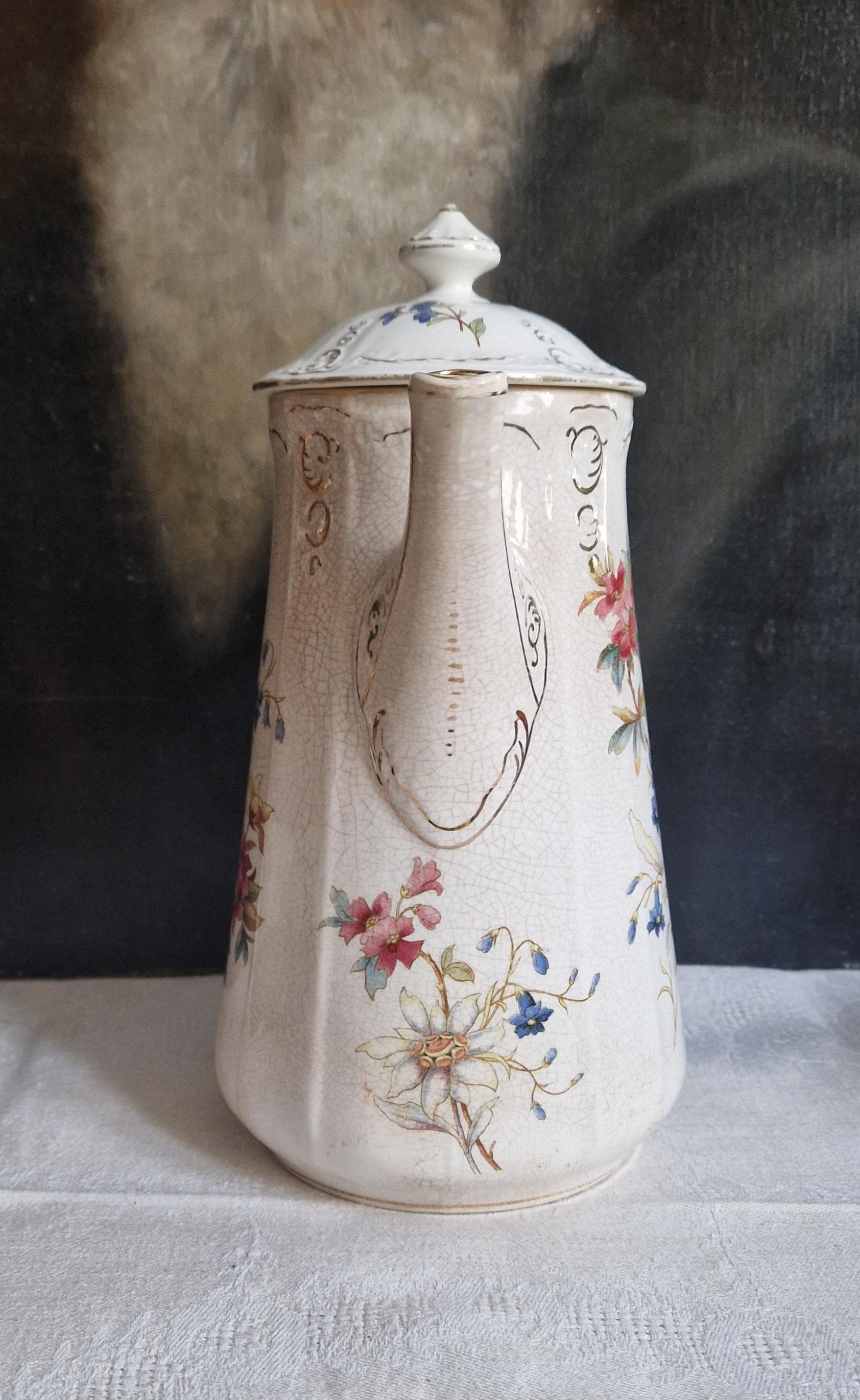 アンティーク Sarreguemines RIGHI コーヒーポット/ティーポット