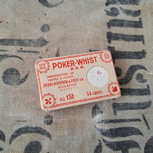 Cartes de joueur de poker antiques Ferdinand Piatnik emballées à l'origine vers 1920, whist de poker