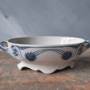 Antique bowl Villeroy & Boch terrine Milla Shabby vintage blue Art Nouveau