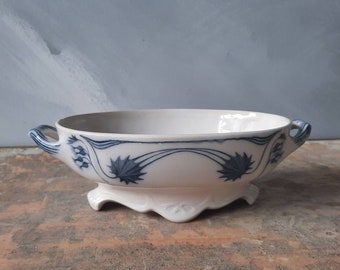 Antique bowl Villeroy & Boch terrine Milla Shabby vintage blue Art Nouveau