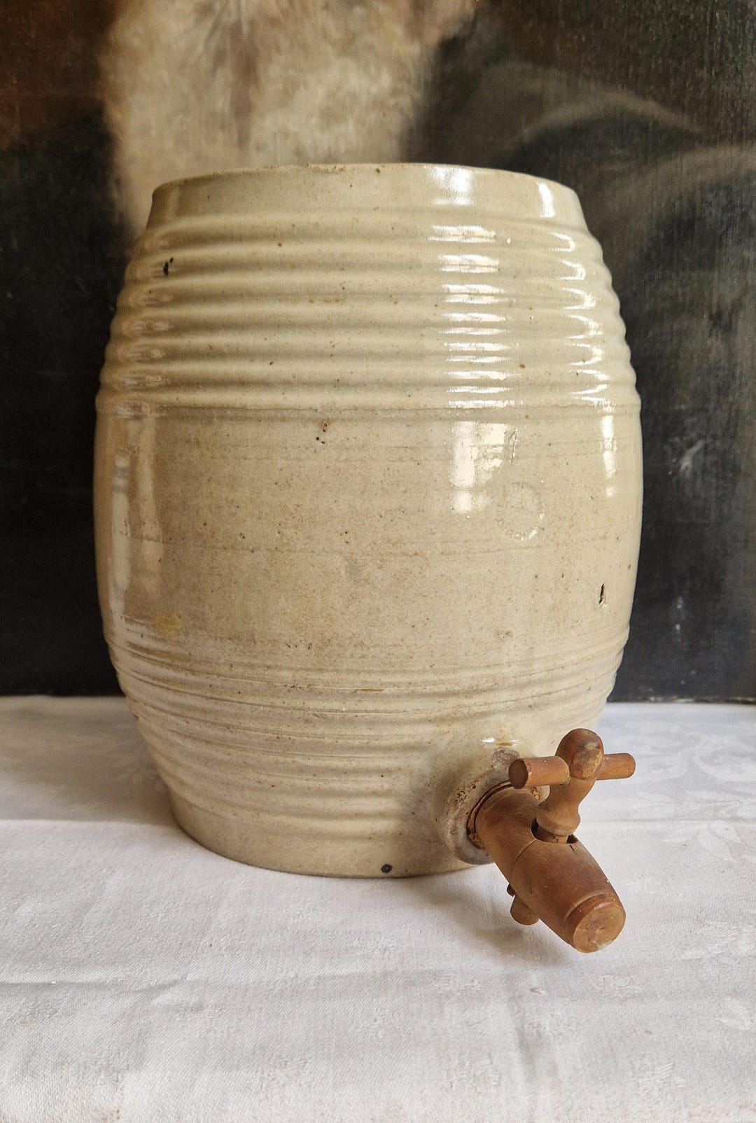 Antique Grease Pot Container Dijon Confit Shabby Vintage French Vintage ...