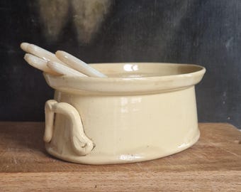 ヴィンテージ フランス製 ミシェル・コーガン 陶器製 鹿のテリーヌ