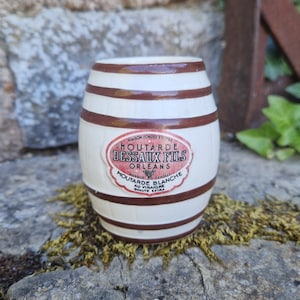 Antique mustard mustard container Sarreguemines Digoin Dessaux Fils Orléans Moutarde blanche France Shabby