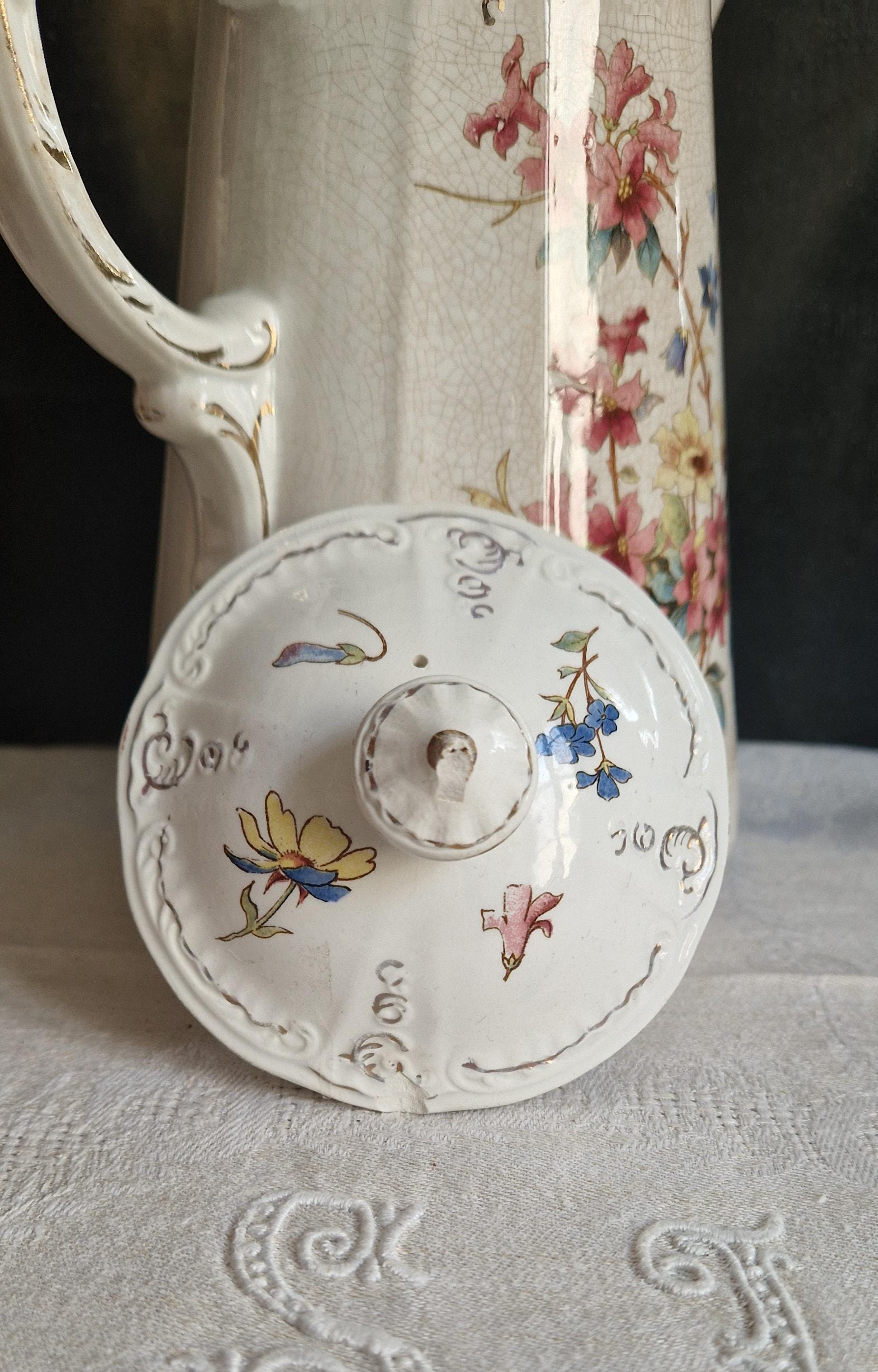 アンティーク Sarreguemines RIGHI コーヒーポット/ティーポット