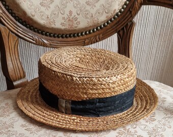 Chapeau d'été vintage de France Déco Shabby