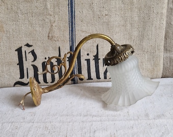 Antike Lampe Wandlampe Wandleuchter Bronze um 1900 Shabby vintage Frankreich