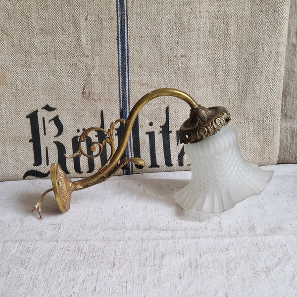 Antike Lampe Wandlampe Wandleuchter Bronze um 1900 Shabby vintage Frankreich