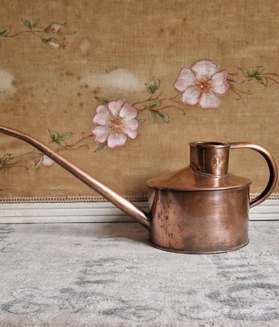 Antike Gießkanne Kupferkanne Wasserkanne aus Kupfer Shabby vintage aus Frankreich