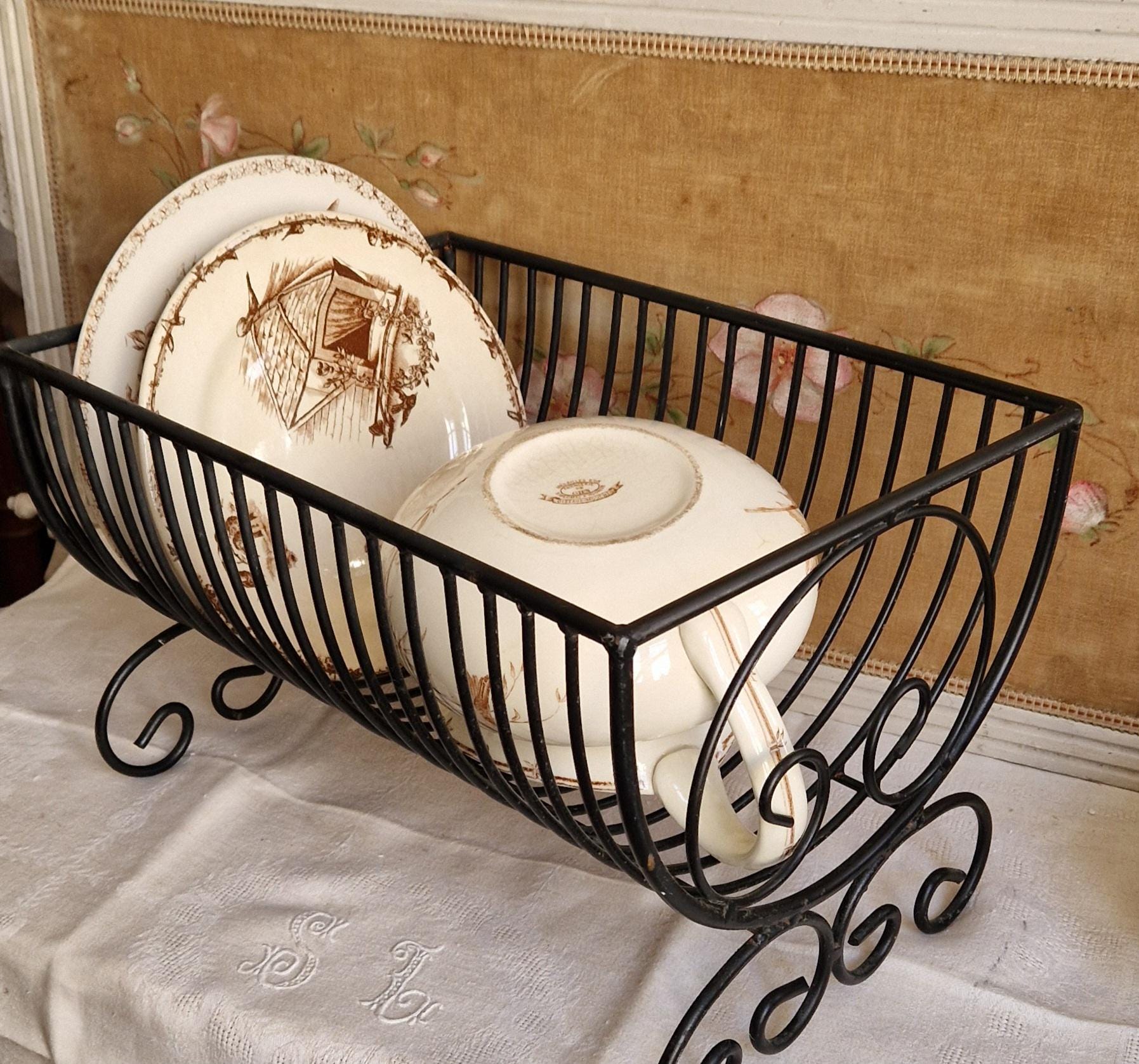 ヴィンテージ金属製ドライングラック2個セット