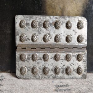 Antique chocolate mold eggs with patina vintage shabby chocolate from France Easter decoration