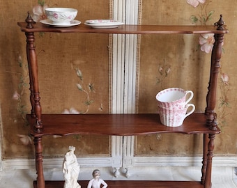 Estantería antigua, estantería de pared, estantería de madera, decoración vintage francesa.