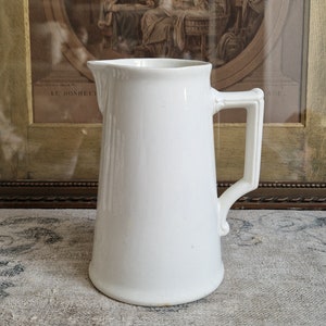 Antique jug Sarreguemines jug shabby vintage from France