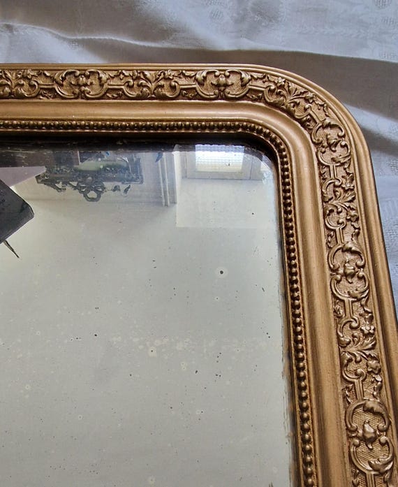 アンティークミラー ルイ・フィリップ フランス 19世紀 みすぼらしい
