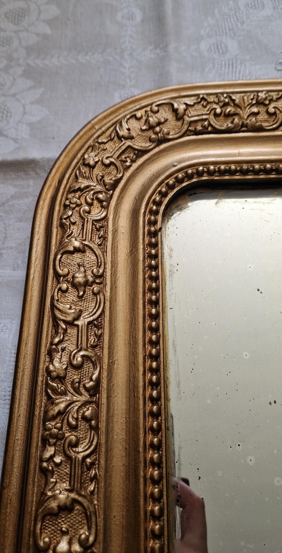 アンティークミラー ルイ・フィリップ フランス 19世紀 みすぼらしい