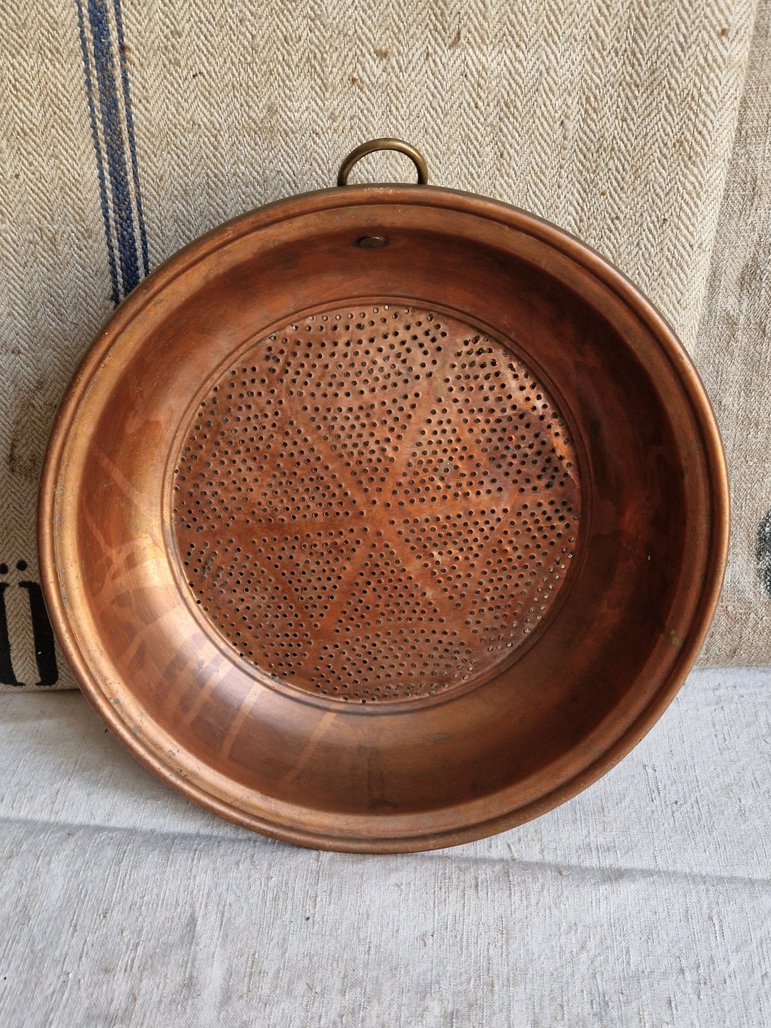 Antique Copper Sieve From France Sieve Copper Etsy