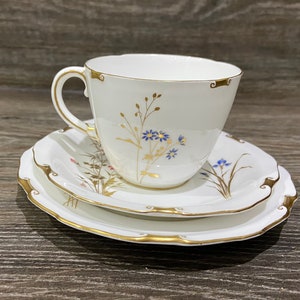 Royal Crown Derby Devonshire Trio - Teacup Saucer and Teaplate