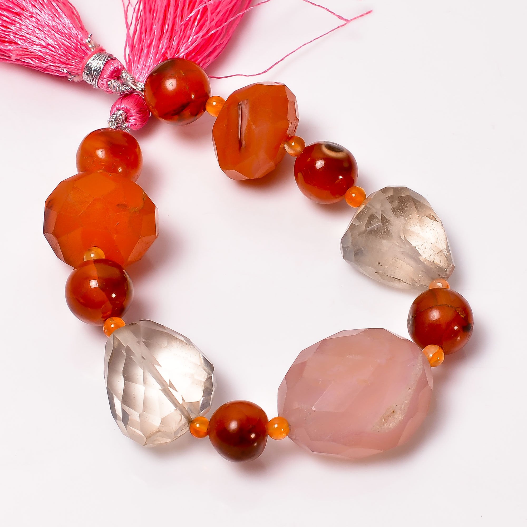 AAA 100 Natural Carnelian Rose Quartz Crystal Faceted Beads Etsy