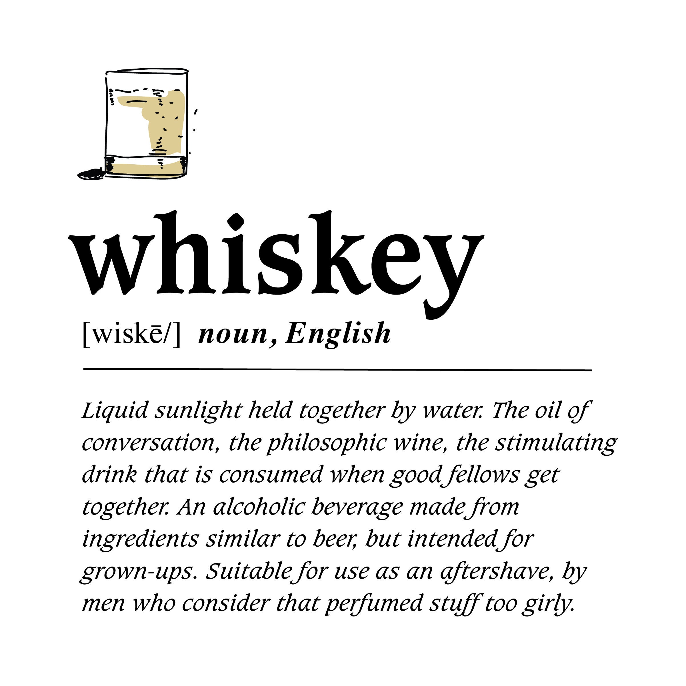 Whiskey Definition Art Man Gift Boyfriend Husband Dad Gift Etsy