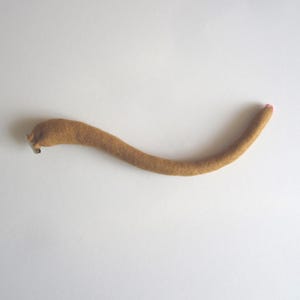 Clip on Mouse Tail Made of Cinnamon Colour Felt Suitable for Children and Adults