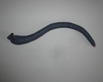 Clip on Mouse Tail Made of Dark Grey Felt