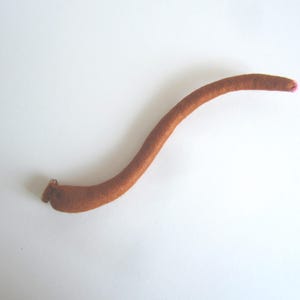 Clip on Mouse Tail Made of Nutmeg Brown Felt Suitable for Children and Adults
