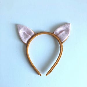 Ginger Felt Cat Ears Headband: Handmade Costume Accessory