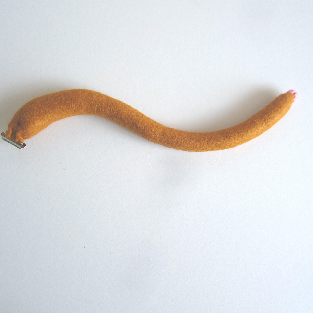 Clip on Mouse Tail Made of Ginger Colour Felt Suitable for Children and ...