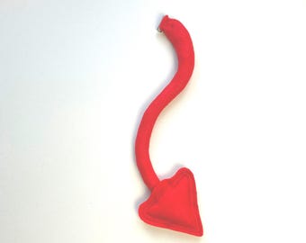 Clip on Devil Tail Made of Red Felt Suitable for Children and Adults