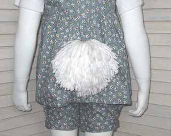 Clip-on Rabbit Pompom Tail Made of Pure White Wool Suitable for Children and Adults