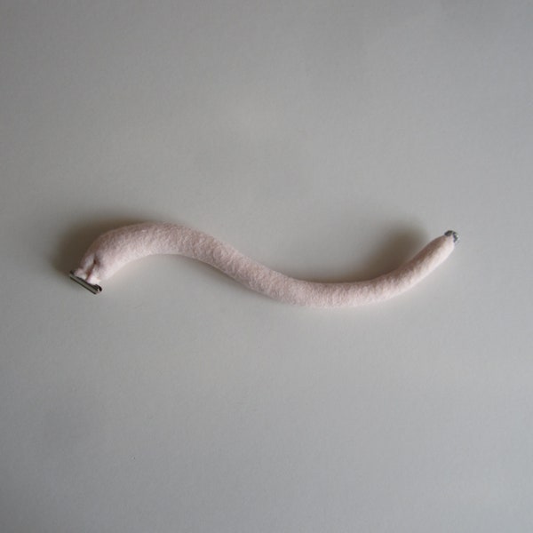 Clip on Mouse Tail Made of Pink Felt