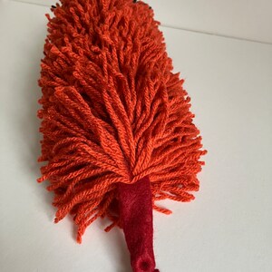 Clip-on Fox Tail Made of Fox Red, Black and Pure White Wool image 10