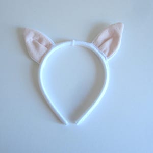 Cat Ears Hairband Made of White Felt Suitable for Children and Adults Costume Accessory