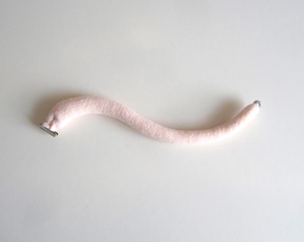 Clip on Mouse Tail Made of Pink Felt Suitable for Children and Adults