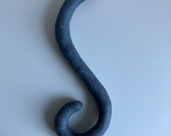 Clip on Cats Tail Made of Grey Felt