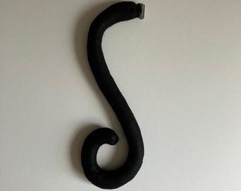 Clip on Cats Tail Made of Black Felt