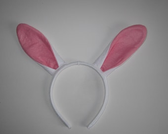 Rabbit Ear Hairband Made of White Felt