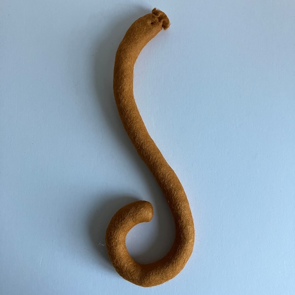 Clip on Cats Tail Made of Ginger Felt