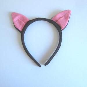 Cat Eared Hairband Made of Black Felt Suitable for Children and Adults Costume Accessory