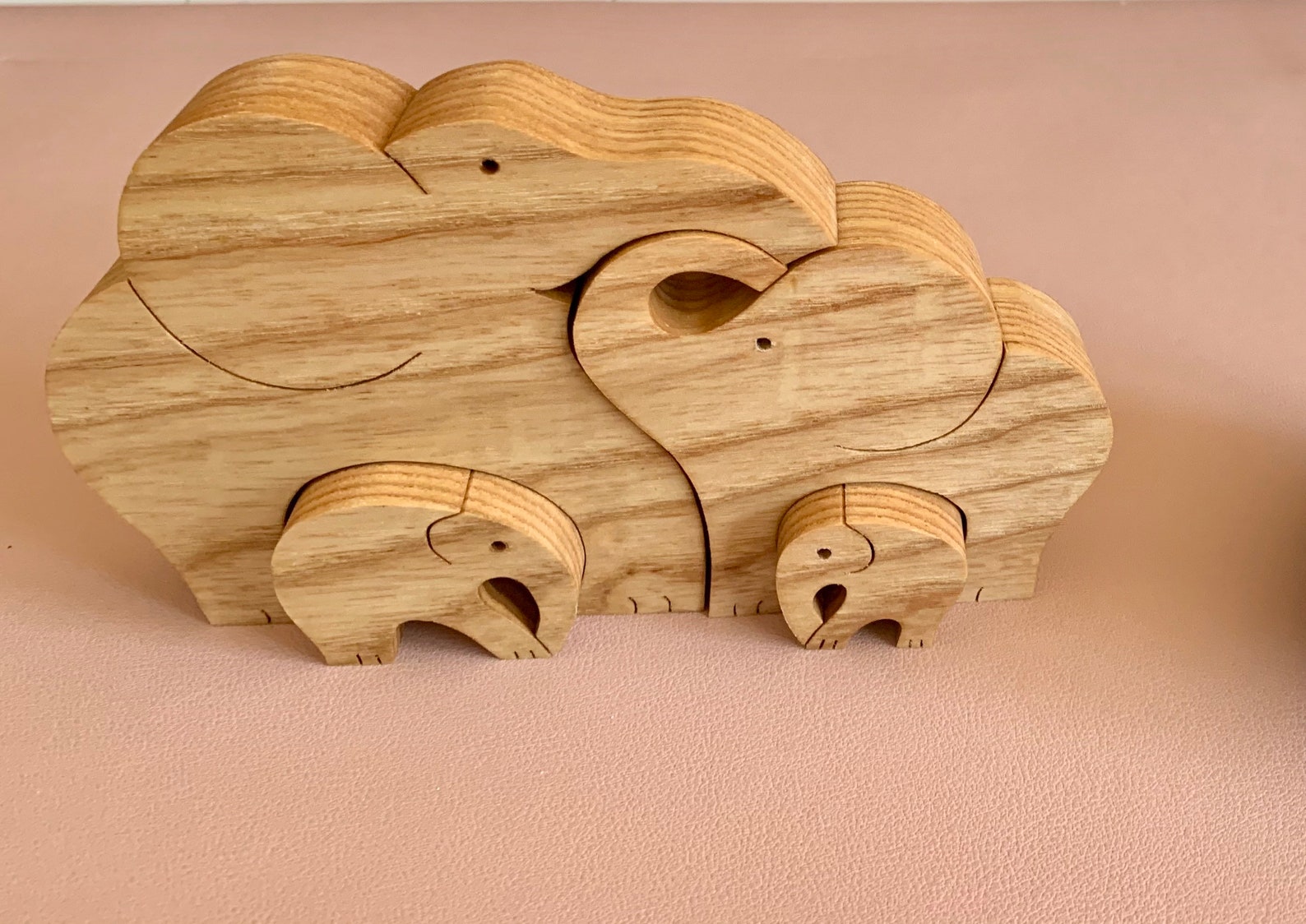 Elephant Family 4 Wooden Elephants Room Decoration. Mothers Etsy UK