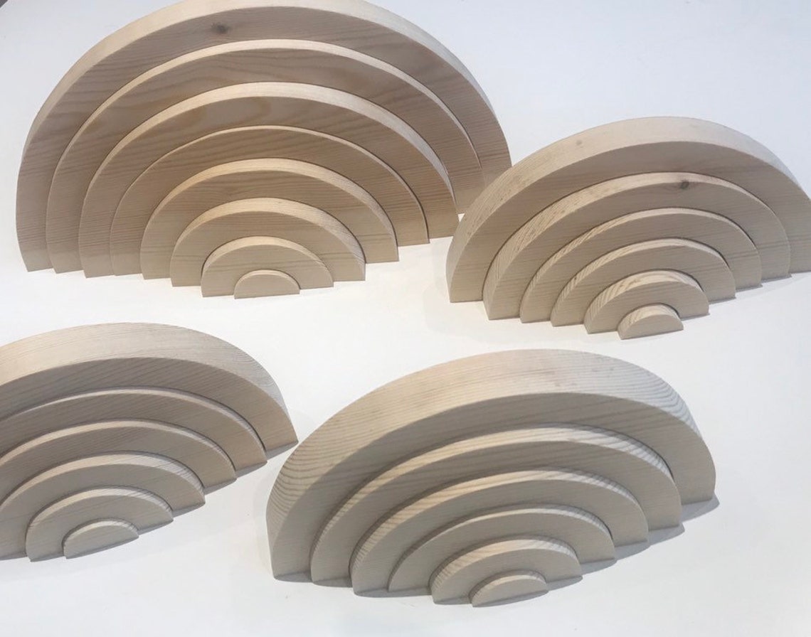 Rainbow stacker rainbow stacking rainbows. Wooden paint Your Etsy