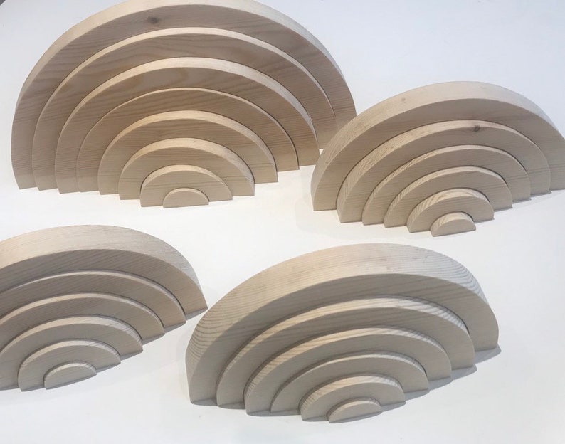 Rainbow stacker rainbow stacking rainbows. Wooden paint Your Etsy