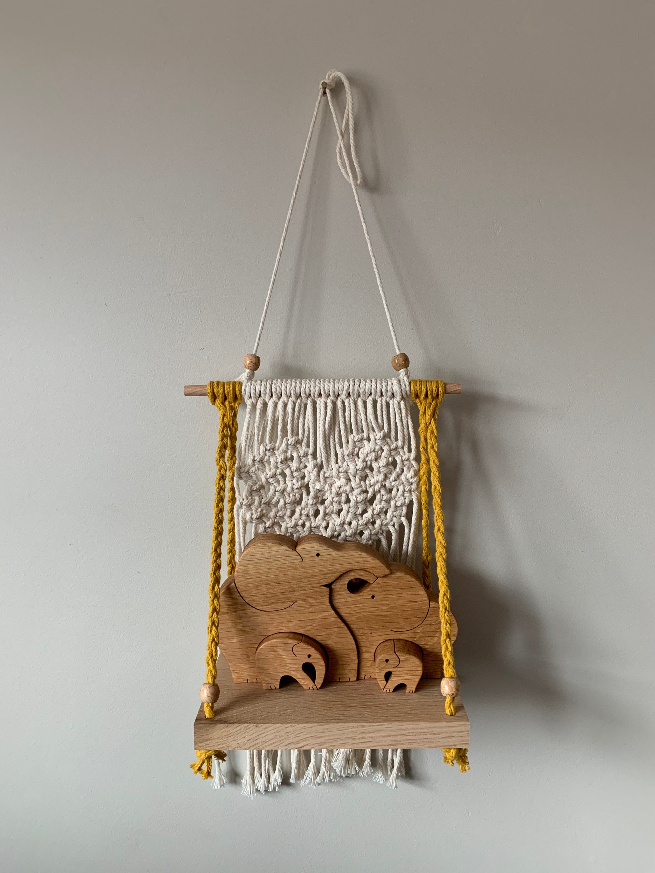 Elephant Family 4 Wooden Elephants Room Decoration. Mothers Etsy UK