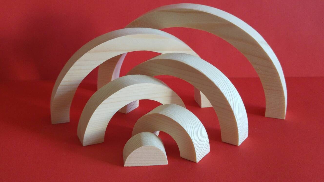 Rainbow stacker rainbow stacking rainbows. Wooden paint Your Etsy