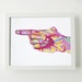 Point Hand Sign- Art Print, Wall Art, Hand Sign Art, Hand Portrait ...