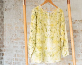 Naturally Dyed Roses Silk Shirt