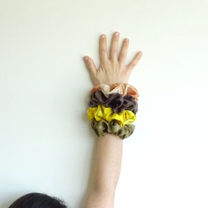 Naturally Dyed Silk Hair Scrunchie image 7