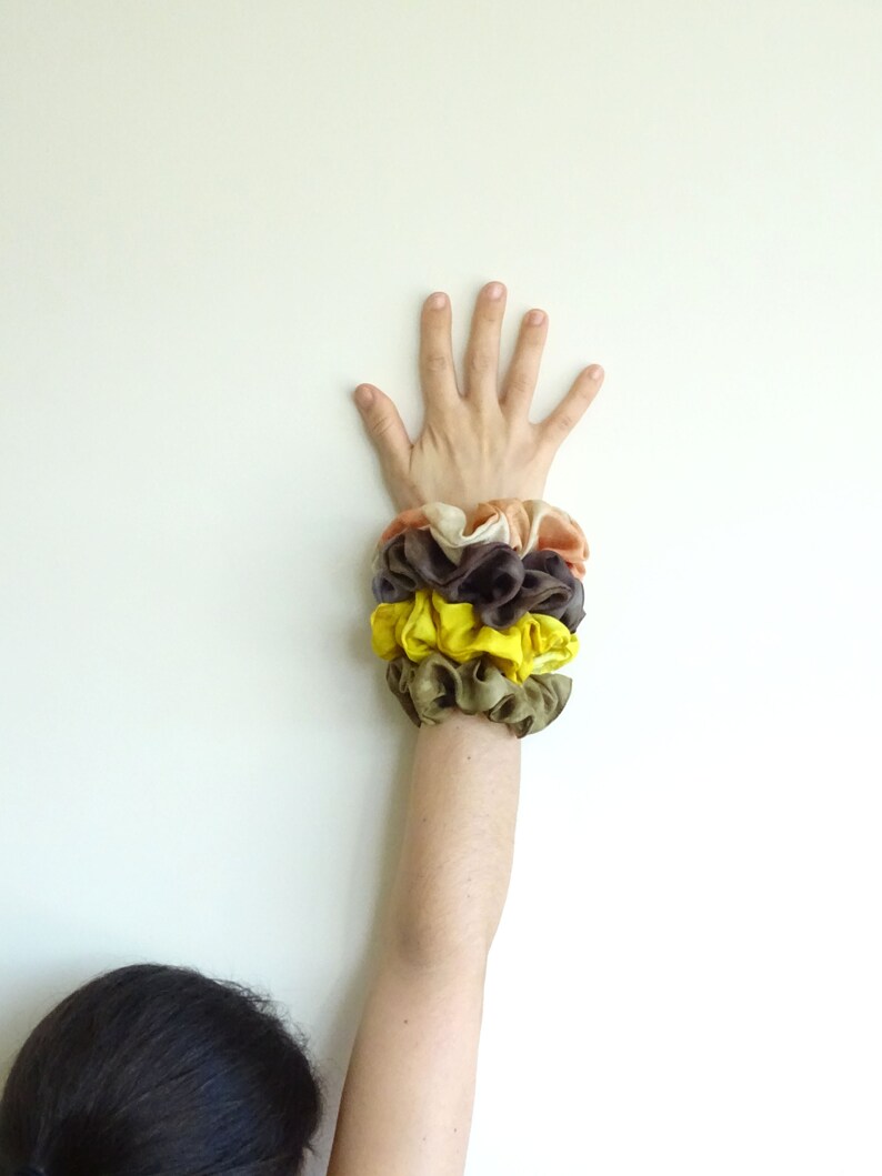 Naturally Dyed Silk Hair Scrunchie image 7